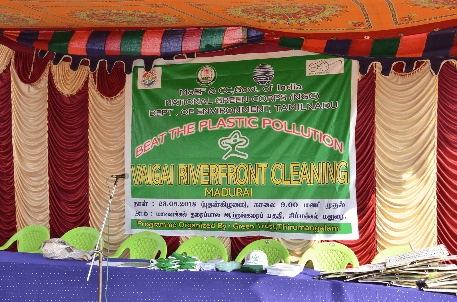 Vaigai Riverfront Cleanliness & De-silting