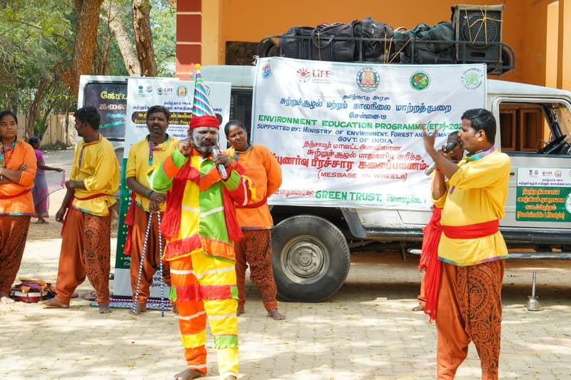 Environmental audio-visual demonstration conducted across village junctions.