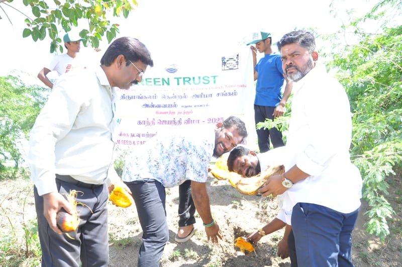 Ghandhi Jeayanthi -2025 Celebration & Palm Seed and Rare Spicies Tree Plantation Programme in Madurai District